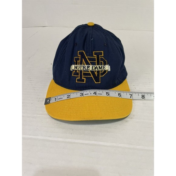 Vintage Notre Dame Fighting Irish Fitted Hat 7 1/4, Dark Blue, Embroidered, USA - Picture 7 of 8